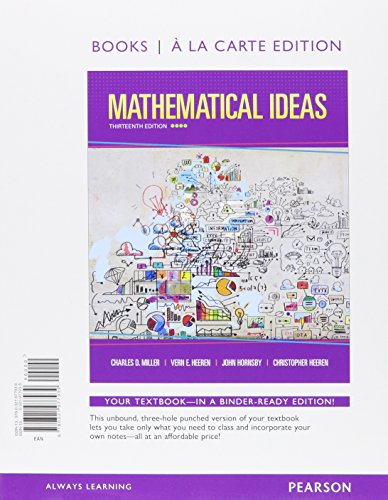 Stock image for Mathematical Ideas, Books a la Carte Edition for sale by HPB-Red