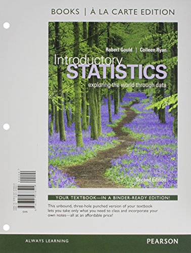 Imagen de archivo de Introductory Statistics: Exploring the World through Data, Books a la Carte Edition a la venta por HPB-Red