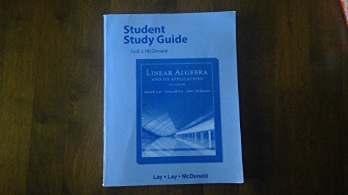 Imagen de archivo de Student Study Guide for Linear Algebra and Its Applications a la venta por SecondSale
