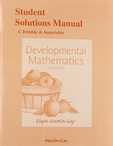 9780321982940: Student Solutions Manual for Developmental Mathematics