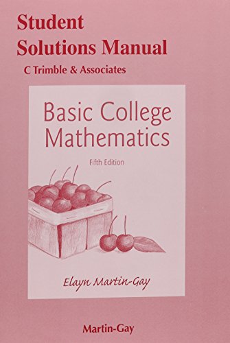 Stock image for Student's Solutions Manual for Basic College Mathematics for sale by ThriftBooks-Atlanta