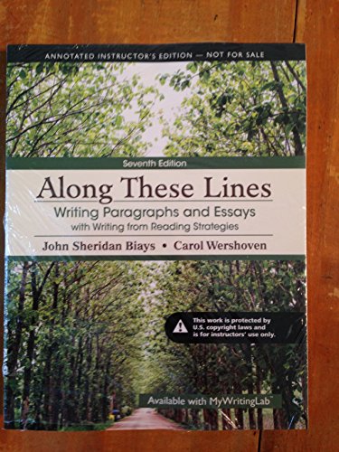 Beispielbild fr Along These Lines: Writing Paragraphs and Essays with Writing from Reading Strategies (7th Edition) zum Verkauf von BooksRun