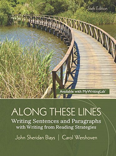 Beispielbild fr Along These Lines : Writing Sentences and Paragraphs with, Writing from Reading Strategies zum Verkauf von Better World Books