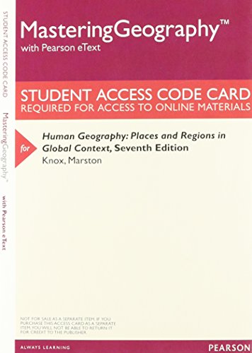 9780321984708: Mastering Geography with Pearson eText -- ValuePack Access Card -- for Human Geography: Places and Regions in Global Context