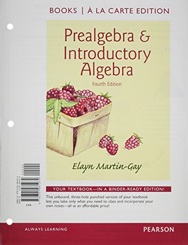 Stock image for Prealgebra & Introductory Algebra Books a la Carte Edition Plus NEW MyLab Math with Pearson eText -- Access Card Package for sale by Textbooks_Source