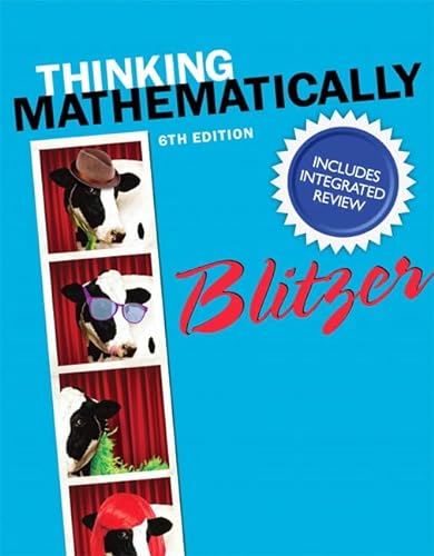 Beispielbild fr Thinking Mathematically with Integrated Review and Learning Guide plus NEW MyMathLab with Pearson eText -- Access Card Package (2nd Edition) (Integrated Review Courses in MyMathLab and MyStatLab) zum Verkauf von SecondSale
