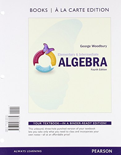 Stock image for Elementary & Intermediate Algebra, Books a la Carte Edition for sale by BooksRun