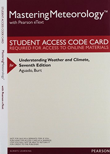 Beispielbild fr MasteringMeteorology with Pearson eText -- ValuePack Access Card -- for Understanding Weather and Climate zum Verkauf von BooksRun