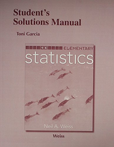Imagen de archivo de Student Solutions Manual for Elementary Statistics a la venta por BooksRun