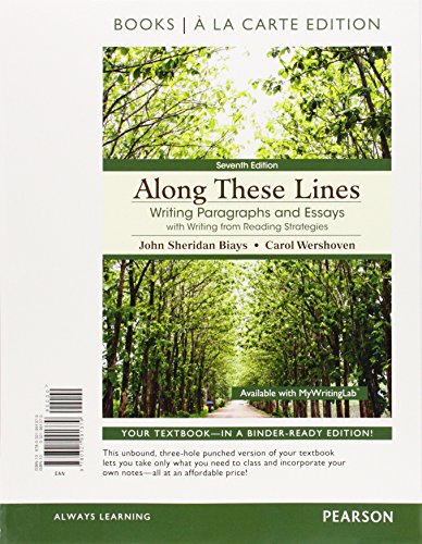 Stock image for Along These Lines: Writing Paragraphs and Essays with Writing from Reading Strategies, Books a la Carte Edition (7th Edition) for sale by HPB-Red