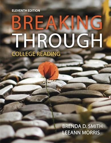 Imagen de archivo de Breaking Through : College Reading a la venta por Better World Books