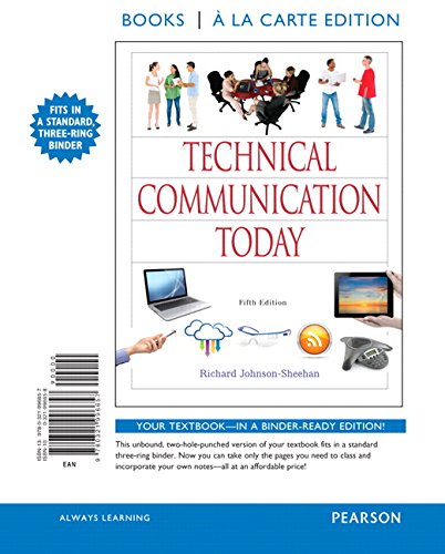 Stock image for Technical Communication Today, Books a la Carte Edition (5th Edition) for sale by GoldBooks