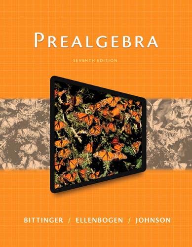 Imagen de archivo de Prealgebra (7th Edition) a la venta por SecondSale