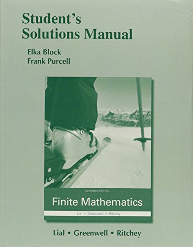 Stock image for Student Solutions Manual for Finite Mathematics for sale by ThriftBooks-Dallas