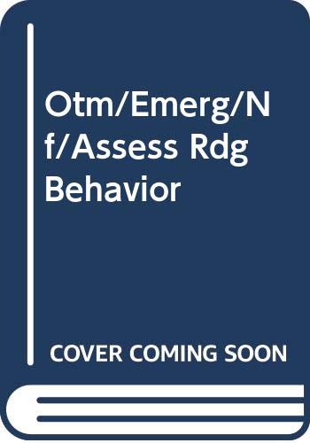 Imagen de archivo de On-The-Mark Assessment Of Nonfiction Reading Behavior (Early Emergent/Upper Emergent) a la venta por Better World Books