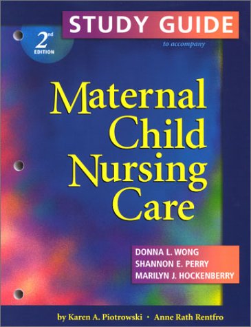 Beispielbild fr Study Guide T/A Wong, Perry, Hockenberry Maternal Child Nursing Care zum Verkauf von The Book Spot