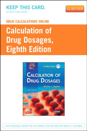 Imagen de archivo de Drug Calculations Online for Ogden Calculation of Drug Dosages (Access Code) a la venta por HPB-Red