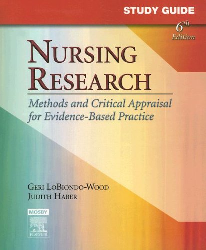 Beispielbild fr Study Guide for Nursing Research: Methods and Critical Appraisal for Evidence-Based Practice zum Verkauf von ThriftBooks-Atlanta