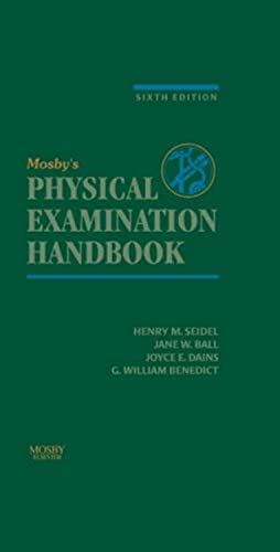 Imagen de archivo de Mosby's Physical Examination Handbook a la venta por Better World Books