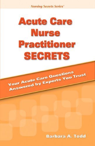 Beispielbild fr Acute Care Nurse Practitioner Secrets zum Verkauf von HPB-Red