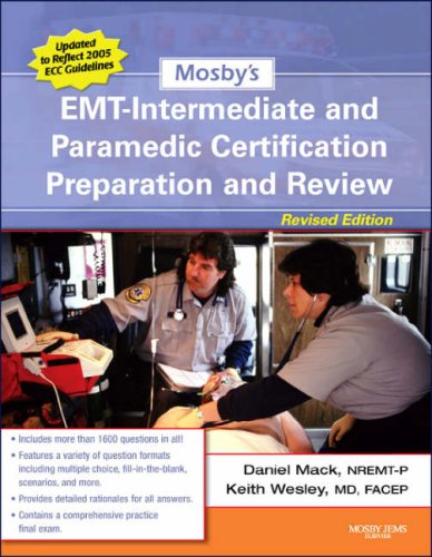 Beispielbild fr Mosby's EMT-Intermediate and Paramedic Certification Preparation and Review - Revised Reprint (Mosby's EMT-Intermediate & Paramedic Certification Preparation & Review) zum Verkauf von HPB-Red