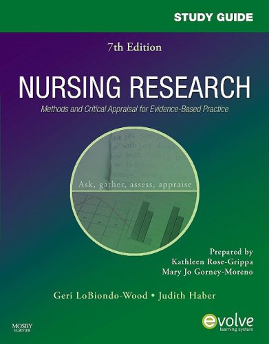 Beispielbild fr Study Guide for Nursing Research: Methods and Critical Appraisal for Evidence-Based Practice zum Verkauf von Wonder Book