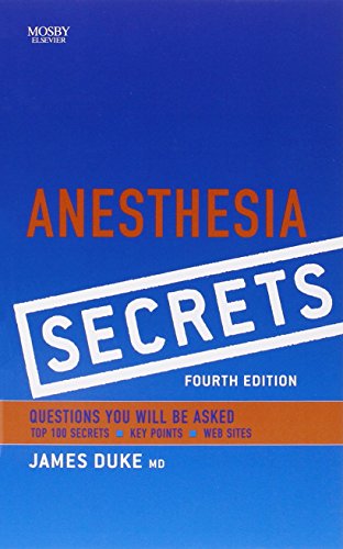 Beispielbild fr Anesthesia Secrets zum Verkauf von SecondSale