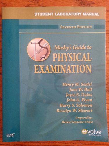 Beispielbild fr Student Laboratory Manual for Mosby's Guide to Physical Examination zum Verkauf von Better World Books