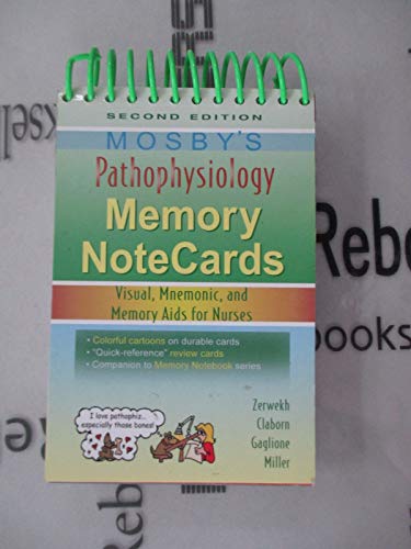 Imagen de archivo de Mosby's Pathophysiology Memory NoteCards: Visual, Mnemonic, and Memory Aids for Nurses a la venta por HPB-Red