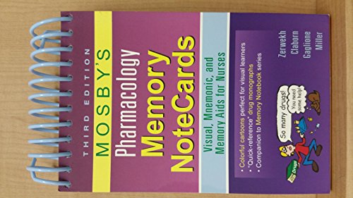 Imagen de archivo de Mosby's Pharmacology Memory NoteCards: Visual, Mnemonic, and Memory Aids for Nurses a la venta por SecondSale