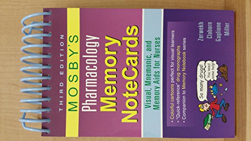 Stock image for Mosby's Pharmacology Memory NoteCards: Visual, Mnemonic, and Memory Aids for Nurses for sale by SecondSale