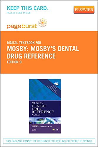 Mosby's Dental Drug Reference - Elsevier eBook on VitalSource (Retail Access Card): Mosby's Dental Drug Reference - Elsevier eBook on VitalSource (Retail Access Card) (Mosby's Dental Drug Consult) (9780323094788) by Mosby