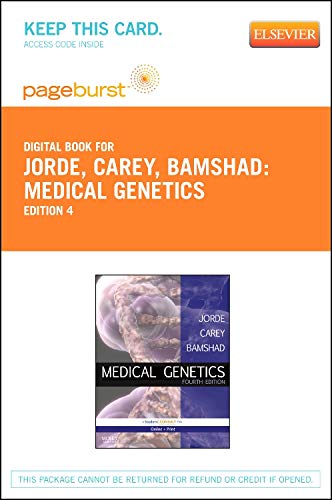 Medical Genetics - Elsevier eBook on VitalSource (Retail Access Card) (9780323137423) by Jorde PhD, Lynn B.; Carey MD MPH, John C.; Bamshad MD, Michael J.