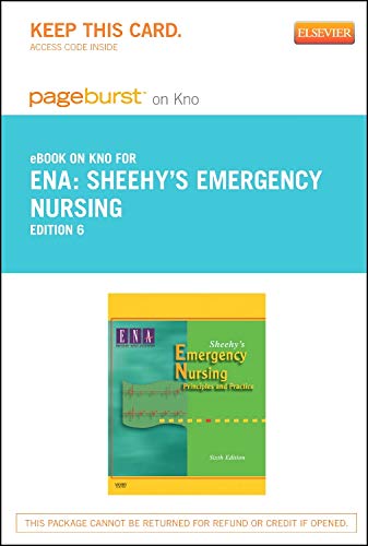 9780323169479: Sheehy's Emergency Nursing - Elsevier eBook on Intel Education Study (Retail Access Card): Principles and Practice