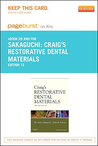 Craig's Restorative Dental Materials - Elsevier eBook on Intel Education Study (Retail Access Card) (9780323170703) by Sakaguchi DDS PhD MS MBA, Ronald L.; Powers PhD, John M.