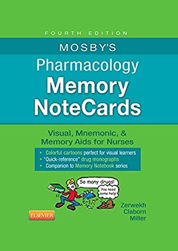 9780323289542: Mosby's Pharmacology Memory NoteCards, Visual, Mnemonic, and Memory Aids for Nurses, 4th Edition