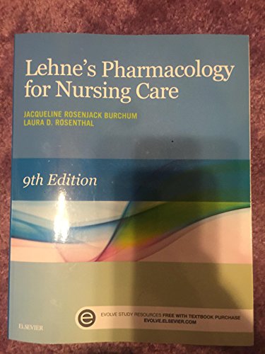 Beispielbild fr Lehne's Pharmacology for Nursing Care zum Verkauf von BooksRun