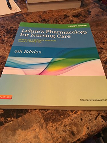 Beispielbild fr Study Guide for Lehne's Pharmacology for Nursing Care zum Verkauf von Better World Books: West