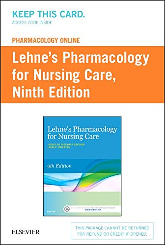 Imagen de archivo de Lehne's Pharmacology Online for Pharmacology for Nursing Care (Access Card) a la venta por Bulrushed Books