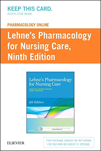 9780323355599: Lehne's Pharmacology for Nursing Care Access Code