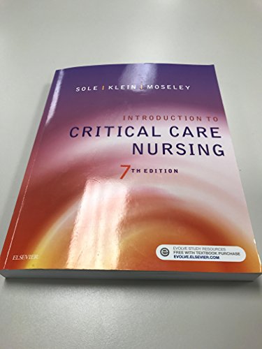 Imagen de archivo de Introduction to Critical Care Nursing a la venta por BooksRun
