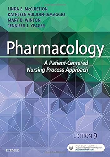 Imagen de archivo de Pharmacology: A Patient-Centered Nursing Process Approach a la venta por Giant Giant