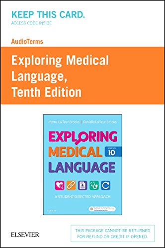 Imagen de archivo de AudioTerms for Exploring Medical Language - Retail Pack a la venta por Textbooks_Source