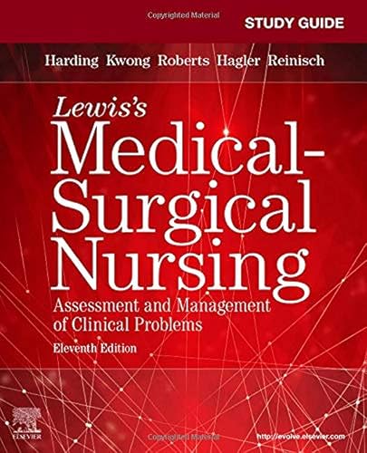 Imagen de archivo de Study Guide for Lewis's Medical-Surgical Nursing: Assessment and Management of Clinical Problems, 11e a la venta por HPB-Red