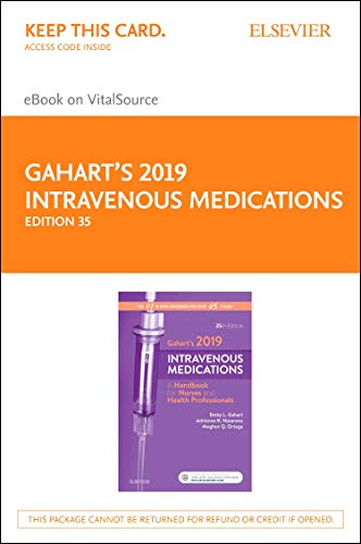 Beispielbild fr Gahart's 2019 Intravenous Medications - Elsevier Ebook on Vitalsource Retail Access Card: A Handbook for Nurses and Health Professionals zum Verkauf von Revaluation Books