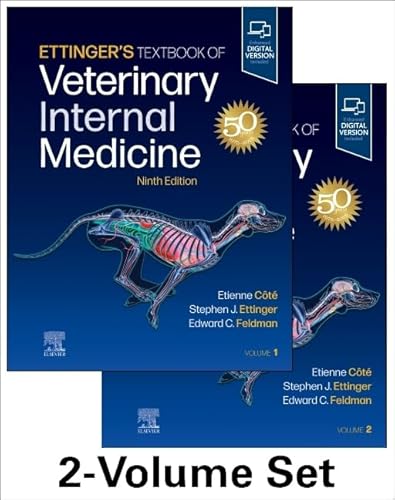 Stock image for ETTINGERS TEXTBOOK OF VETERINARY INTERNAL MEDICINE WITH ACCESS CODE 2 VOL SET 9ED (HB 2024) for sale by Basi6 International