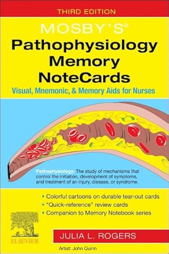 Beispielbild fr Mosby's Pathophysiology Memory Notecards: Visual, Mnemonic, and Memory AIDS for Nurses zum Verkauf von Revaluation Books