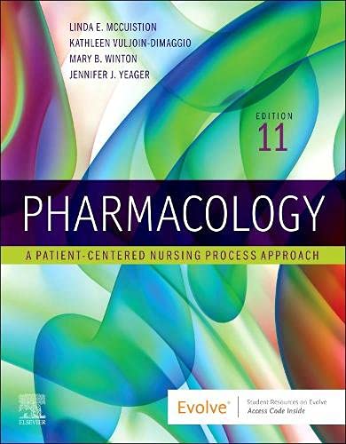 Imagen de archivo de Pharmacology: A Patient-Centered Nursing Process Approach 11ed a la venta por Romtrade Corp.