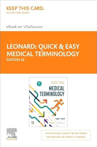 Stock image for Quick & Easy Medical Terminology - Elsevier eBook on Vitalsource (Retail Access Card) (Hardcover) for sale by Grand Eagle Retail