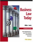 Business Law Today, Standard Edition: Text, Summarized Cases, Legal, Ethical, Regulatory, and International Environment with the On-line Legal Research Guide (9780324002225) by Miller, Roger LeRoy; Jentz, Gaylord A.